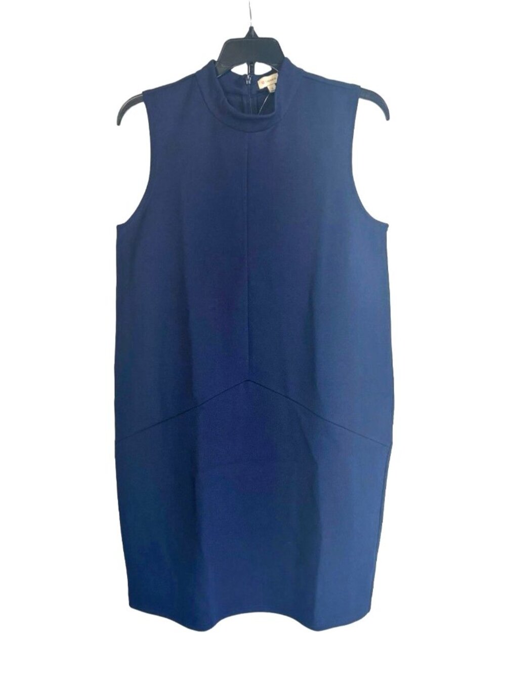 New Sz Small Navy Blue Sleeveless Dress Cremieux Sheath Mini New